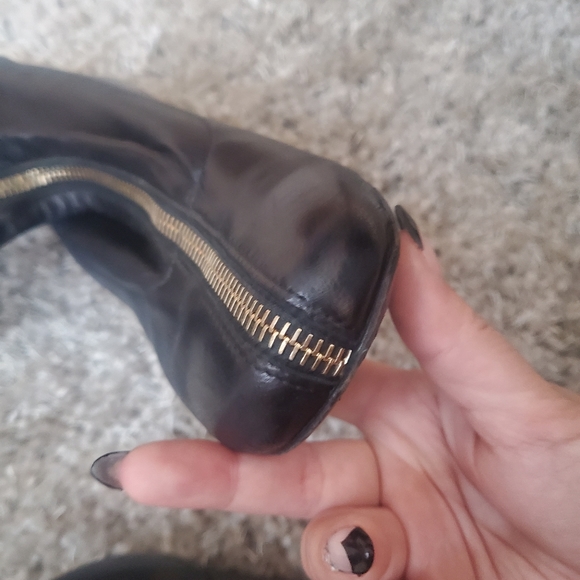 Chanel Lambskin Thigh High Zipper Boots - Picture 9 of 10